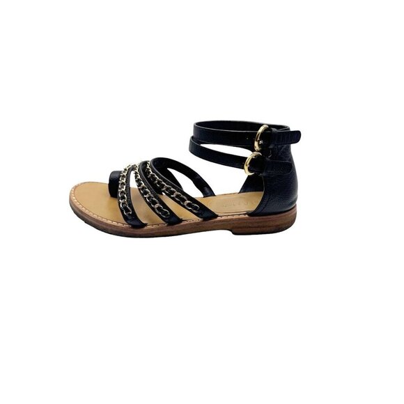 CHANEL Shoes - Chanel Sandals SS2016 Karl Lagerfeld  Black Chain Strap EU 37C